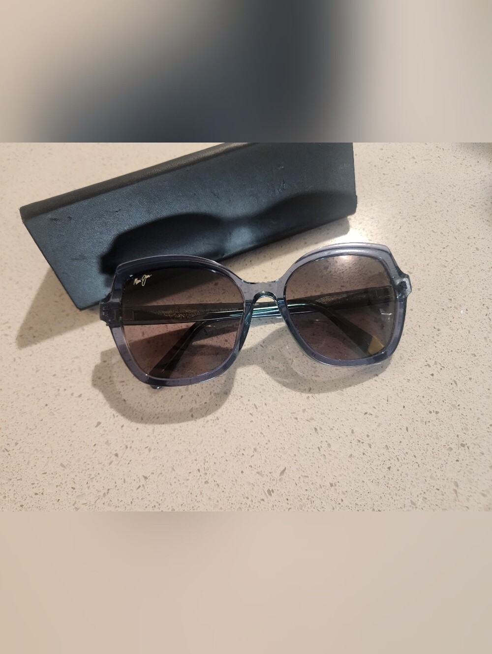 Maui Jim Translucent Blue Oversized Women's Sunglasses